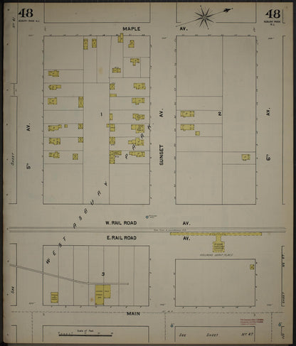 Sanborn Fire Insurance Map from New Jersey Coast, New Jersey Coast, New Jersey (1890), Sheet #0048 - Complete Map Set gallery image, historic Sanborn map, vintage wall art, New Jersey Coast New Jersey