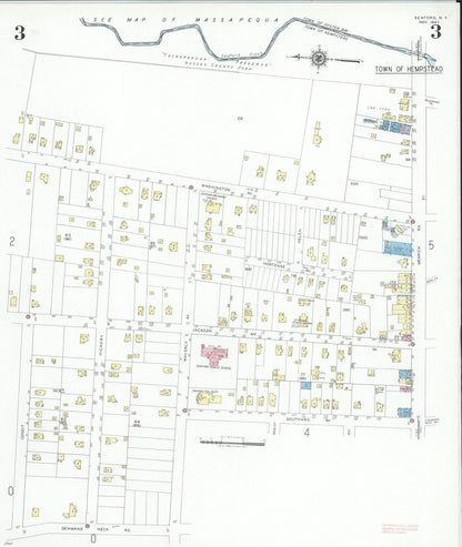 Sanborn Fire Insurance Map from Seaford, Nassau County, New York (1947), Sheet #0003 - Complete Map Set gallery image, historic Sanborn map, vintage wall art, New York New York