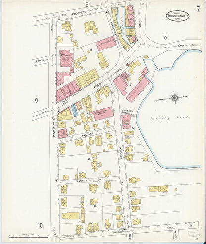 Sanborn Fire Insurance Map from Thompsonville, Hartford County, Connecticut (1912), Sheet #0007 - Complete Map Set gallery image, historic Sanborn map, vintage wall art, Connecticut Connecticut
