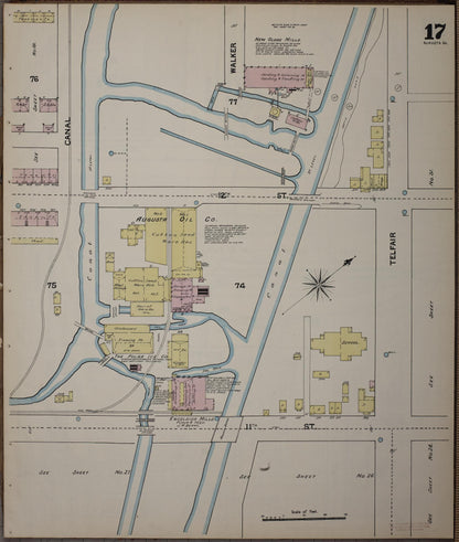 Sanborn Fire Insurance Map from Augusta, Richmond County, Georgia (1890), Sheet #0017 - Complete Map Set gallery image, historic Sanborn map, vintage wall art, Georgia Georgia