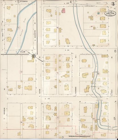 Sanborn Fire Insurance Map from Dayton, Columbia County, Washington (1943), Sheet #0003 - Complete Map Set gallery image, historic Sanborn map, vintage wall art, Washington Washington