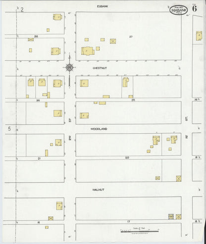 Sanborn Fire Insurance Map from Mabank, Kaufman County, Texas (1921), Sheet #0006 - Complete Map Set gallery image, historic Sanborn map, vintage wall art, Texas Texas