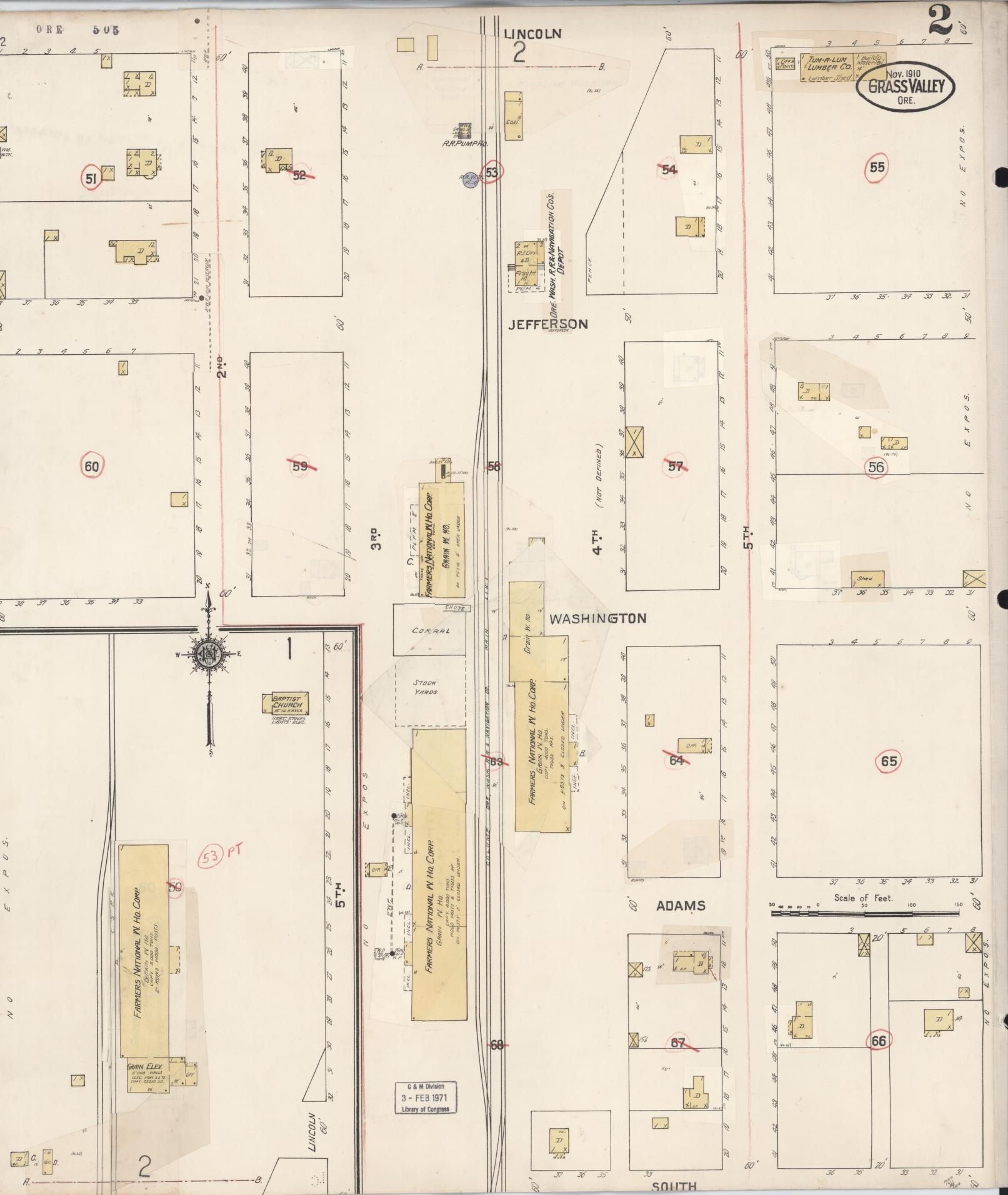 Sanborn Fire Insurance Map from Grass Valley, Sherman County, Oregon (1931), Sheet #0002 - Complete Map Set gallery image, historic Sanborn map, vintage wall art, Oregon Oregon