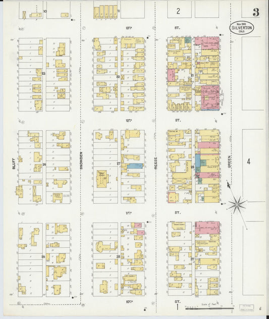 Sanborn Fire Insurance Map from Silverton, San Juan County, Colorado (1902), Sheet #0003 - Historic Sanborn Fire Insurance Map Print, vintage old map wall art, antique decor, genealogy gift, Colorado Colorado map
