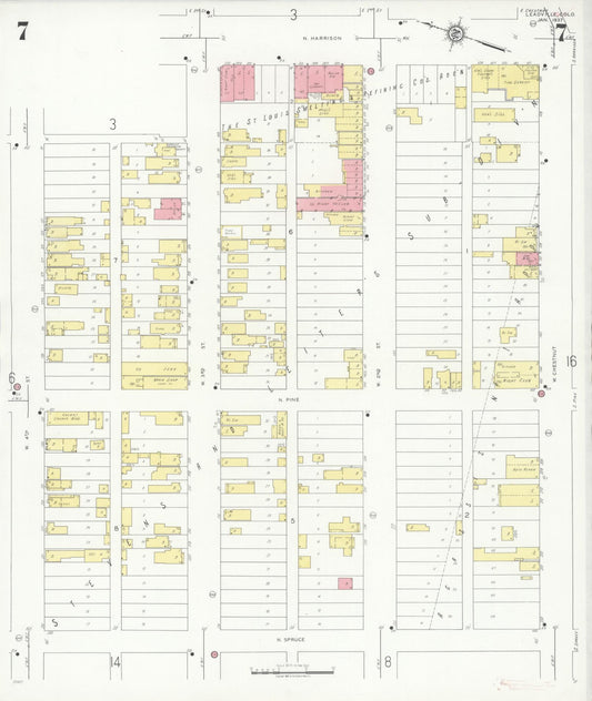 Sanborn Fire Insurance Map from Leadville, Lake County, Colorado (1937), Sheet #0007 - Historic Sanborn Fire Insurance Map Print, vintage old map wall art, antique decor, genealogy gift, Colorado Colorado map