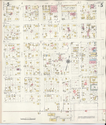 Sanborn Fire Insurance Map from Lamesa, Dawson County, Texas (1948), Sheet #0005 - Complete Map Set gallery image, historic Sanborn map, vintage wall art, Texas Texas