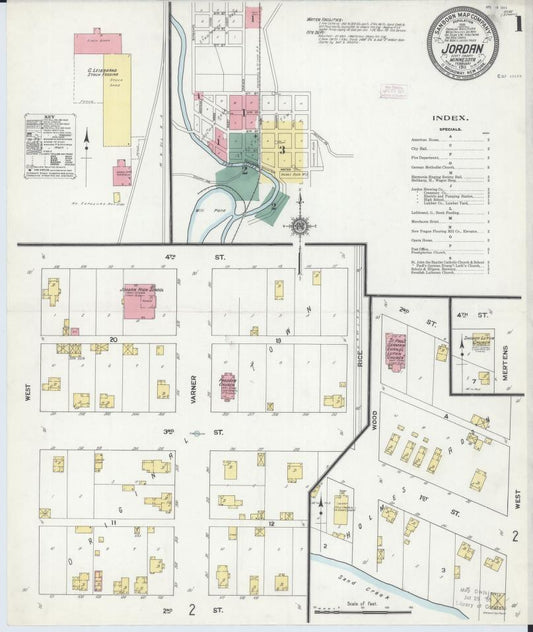 Sanborn Fire Insurance Map from Jordan, Scott County, Minnesota. (1911) – Map View