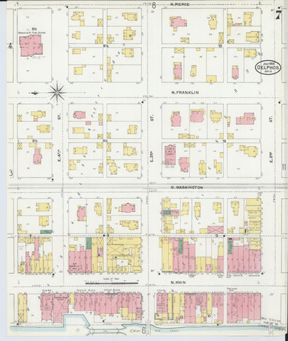 Sanborn Fire Insurance Map from Delphos, Van Wert And Allen Counties, Ohio (1904), Sheet #0007 - Complete Map Set gallery image, historic Sanborn map, vintage wall art, Ohio Ohio
