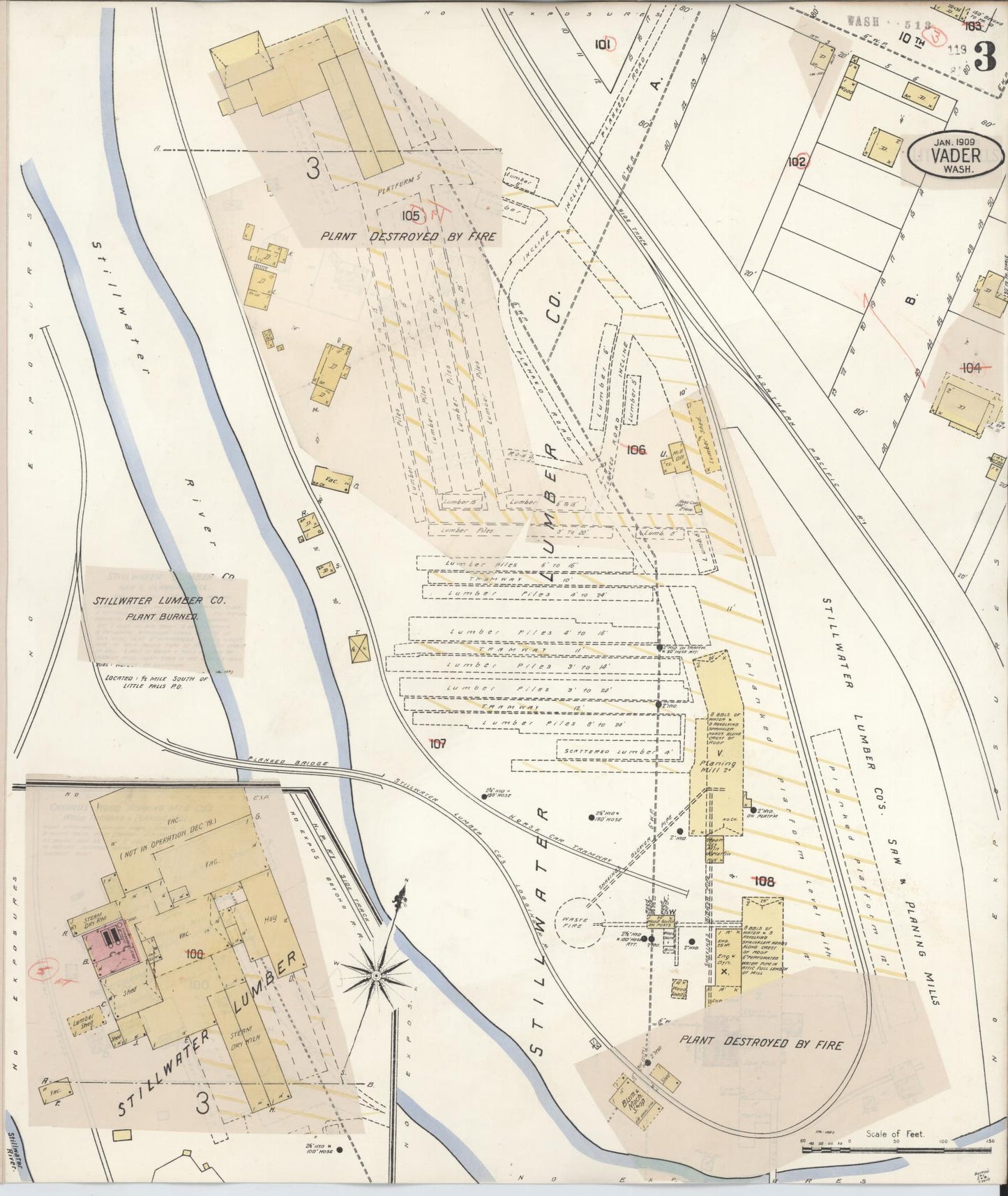 Sanborn Fire Insurance Map from Vader [see also Little Falls], Lewis County, Washington (1931), Sheet #0003 - Complete Map Set gallery image, historic Sanborn map, vintage wall art, Washington Washington