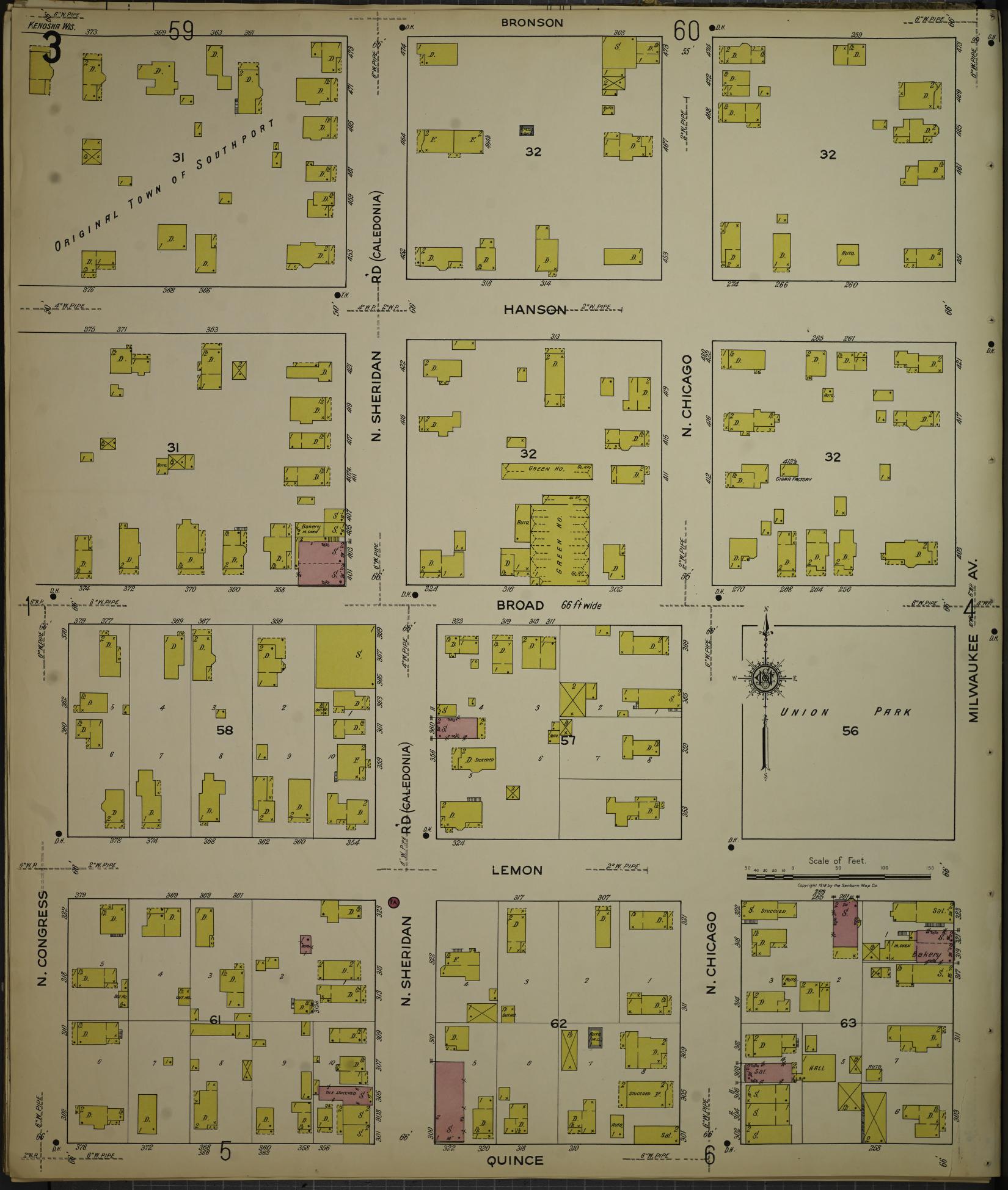 Sanborn Fire Insurance Map from Kenosha, Kenosha County, Wisconsin. (1918), Sheet 7