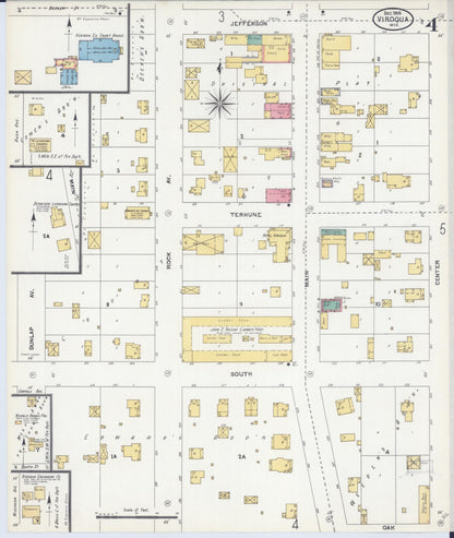 Sanborn Fire Insurance Map from Viroqua, Vernon County, Wisconsin (1905), Sheet #0004 - Complete Map Set gallery image, historic Sanborn map, vintage wall art, Wisconsin Wisconsin