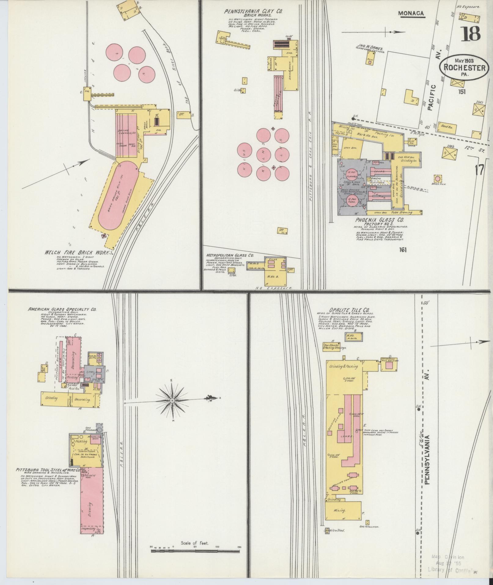 Sanborn Fire Insurance Map from Rochester, Beaver County, Pennsylvania (1903), Sheet #0018 - Complete Map Set gallery image, historic Sanborn map, vintage wall art, Pennsylvania Pennsylvania