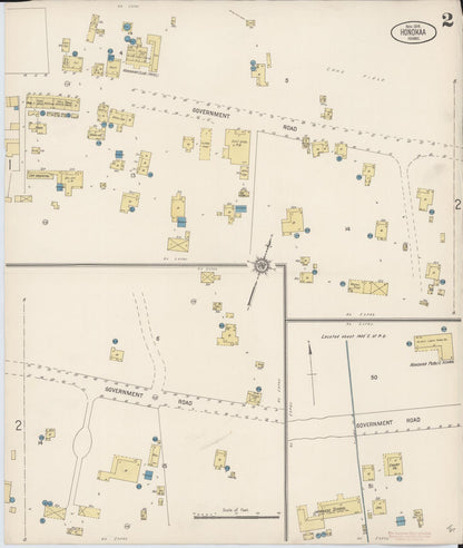 Sanborn Fire Insurance Map from Honokaa, Hawaii County, Hawaii (1914), Sheet #0002 - Historic Sanborn Fire Insurance Map Print