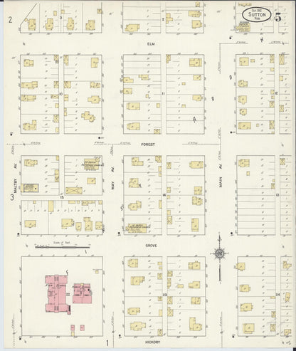 Sanborn Fire Insurance Map from Sutton, Clay County, Nebraska (1912), Sheet #0005 - Complete Map Set gallery image, historic Sanborn map, vintage wall art, Nebraska Nebraska