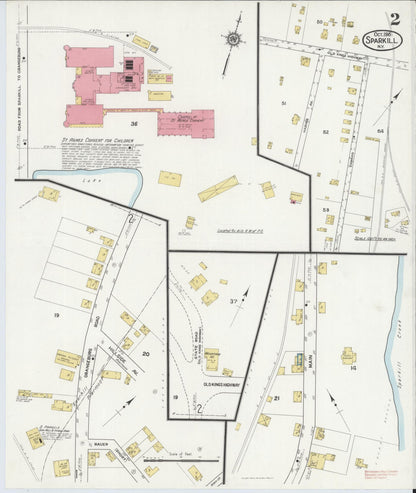 Sanborn Fire Insurance Map from Sparkill, Rockland County, New York (1916), Sheet #0002 - Complete Map Set gallery image, historic Sanborn map, vintage wall art, New York New York