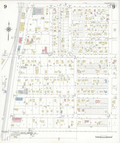 Sanborn Fire Insurance Map from Raymondville, Willacy County, Texas (1948), Sheet #0009 - Complete Map Set gallery image, historic Sanborn map, vintage wall art, Texas Texas