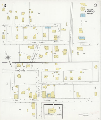 Sanborn Fire Insurance Map from Berwin, Prince Georges County, Maryland (1930), Sheet #0003 - Complete Map Set gallery image, historic Sanborn map, vintage wall art, Maryland Maryland