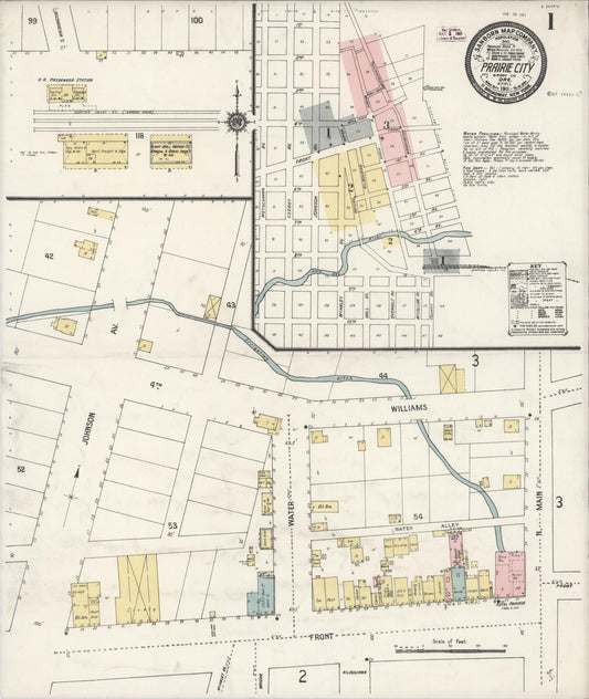 Sanborn Fire Insurance Map from Prairie City, Grant County, Oregon (1911), Sheet #0001 - Complete Map Set gallery image, historic Sanborn map, vintage wall art, Oregon Oregon