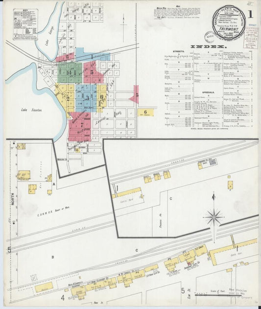 Sanborn Fire Insurance Map from Fairmont, Martin County, Minnesota. (1900) – Map View