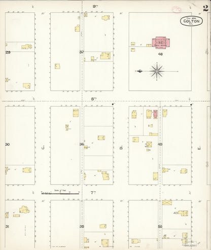 Sanborn Fire Insurance Map from Colton, San Bernardino County, California (1894), Sheet #0002 - Historic Sanborn Fire Insurance Map Print, vintage old map wall art, antique decor, genealogy gift, California California map