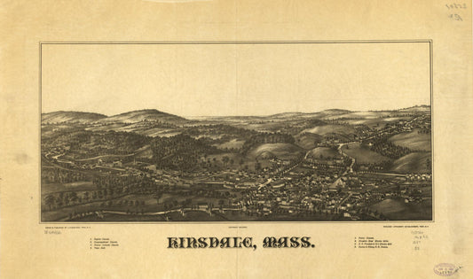 Hinsdale, Mass. (1887) – Historic Bird’s-Eye View Panorama Print