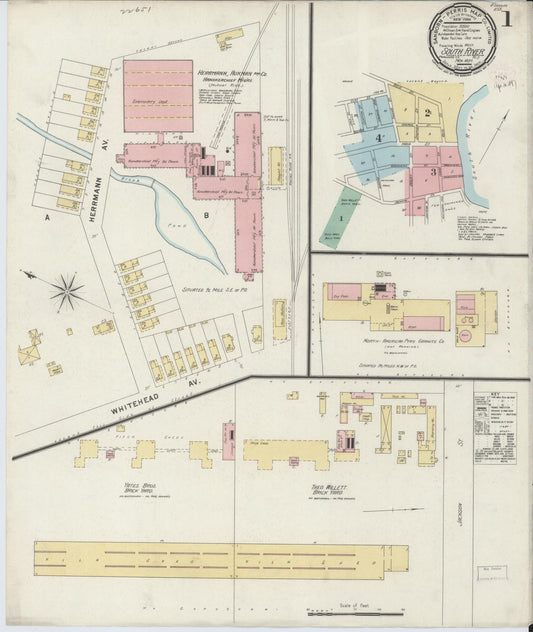 Sanborn Fire Insurance Map from South River, Middlesex County, New Jersey. (1897) – Historic Sanborn Fire Insurance Map Print