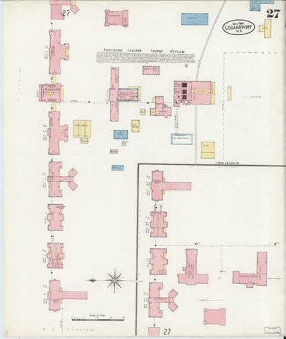 Sanborn Fire Insurance Map from Logansport, Cass County, Indiana (1906), Sheet #0027 - Complete Map Set gallery image, historic Sanborn map, vintage wall art, Indiana Indiana