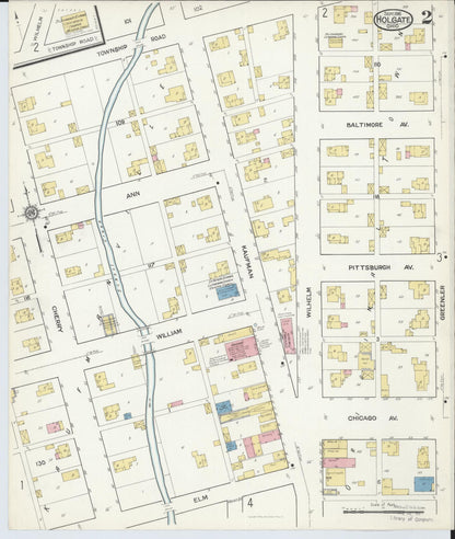 Sanborn Fire Insurance Map from Holgate, Henry County, Ohio (1916), Sheet #0002 - Historic Sanborn Fire Insurance Map Print, vintage old map wall art, antique decor, genealogy gift, Ohio Ohio map