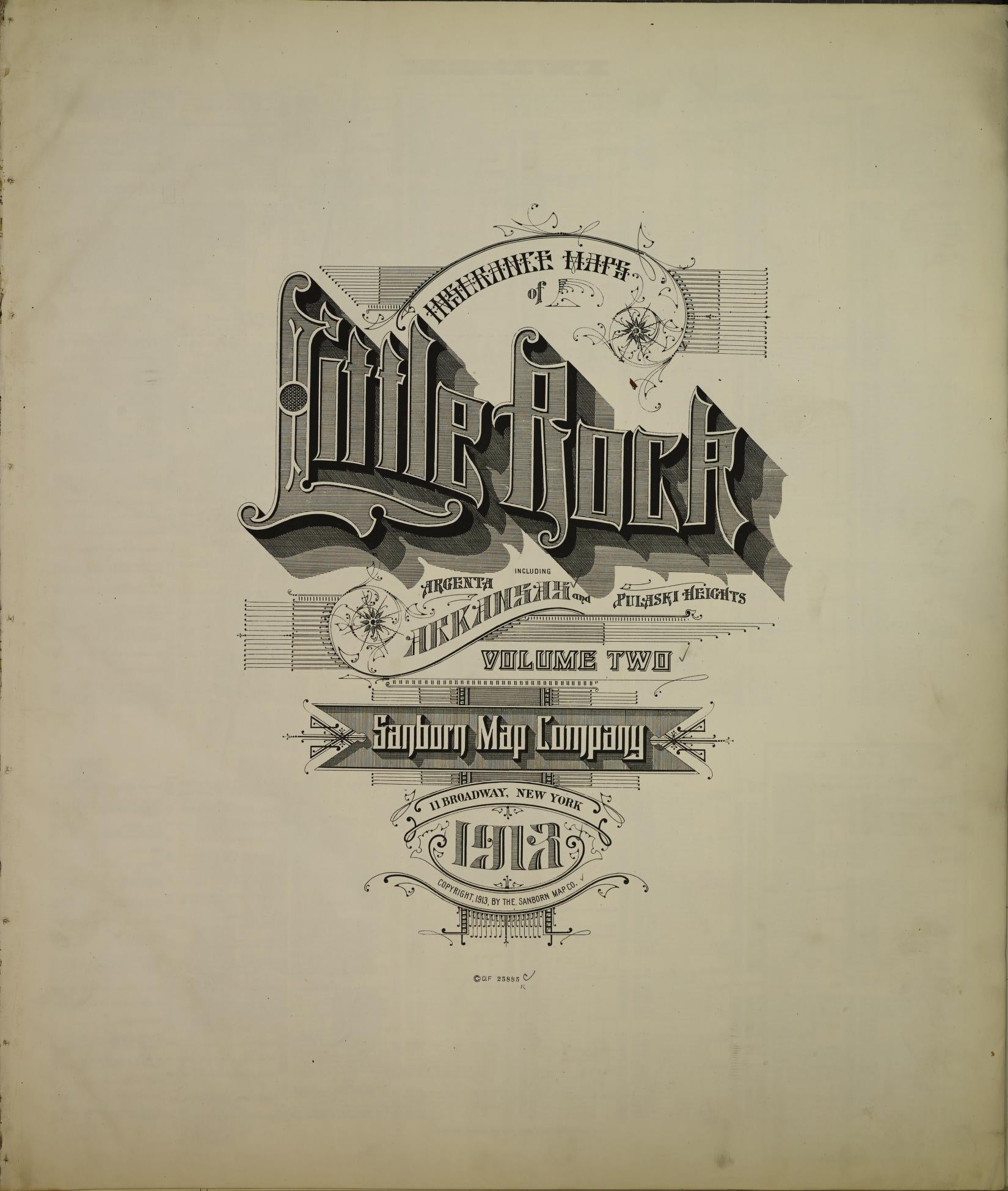 Sanborn Fire Insurance Map from Little Rock, Pulaski County, Arkansas (1913), Sheet #0001 - Complete Map Set gallery image, historic Sanborn map, vintage wall art, Arkansas Arkansas