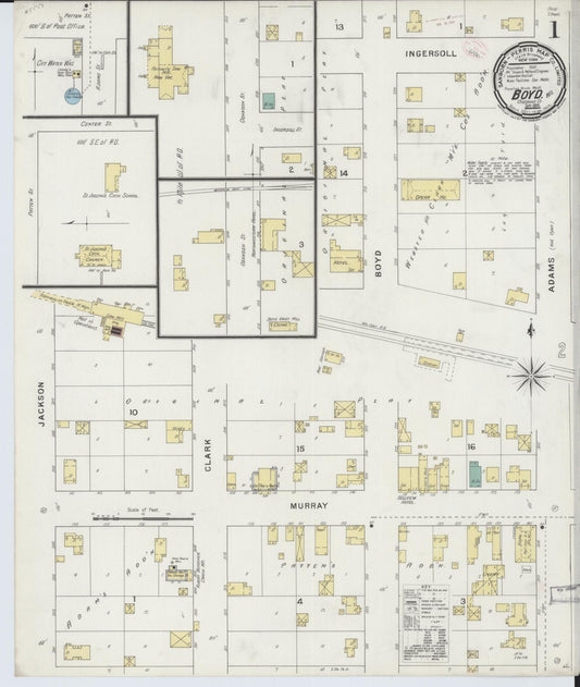 Sanborn Fire Insurance Map from Boyd, Chippewa County, Wisconsin (1894), Sheet #0001 - Historic Sanborn Fire Insurance Map Print, vintage old map wall art, antique decor, genealogy gift, Wisconsin Wisconsin map