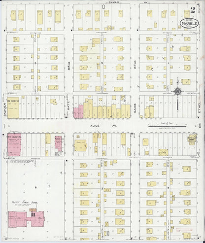 Sanborn Fire Insurance Map from Marble, Itasca County, Minnesota (1921), Sheet #0002 - Complete Map Set gallery image, historic Sanborn map, vintage wall art, Minnesota Minnesota