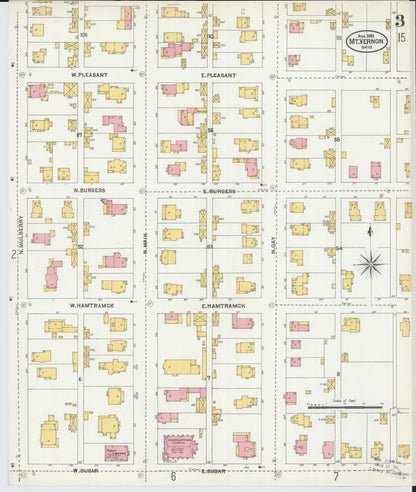 Sanborn Fire Insurance Map from Mount Vernon, Knox County, Ohio (1903), Sheet #0003 - Historic Sanborn Fire Insurance Map Print, vintage old map wall art, antique decor, genealogy gift, Ohio Ohio map