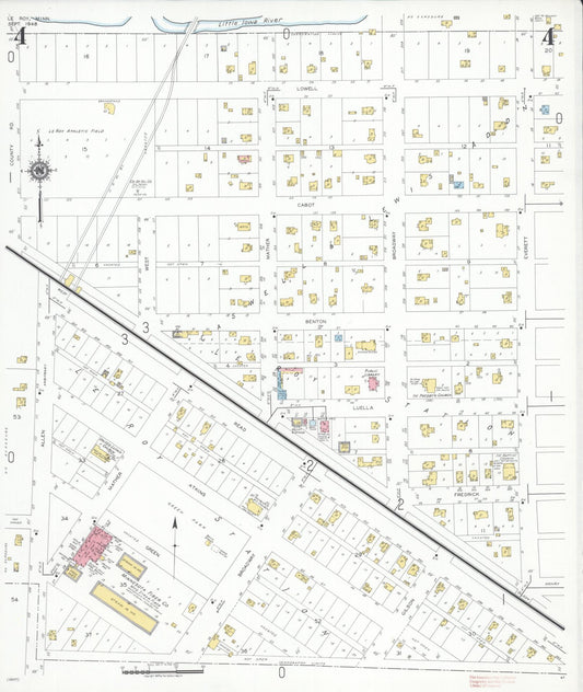 Sanborn Fire Insurance Map from Le Roy, Mower County, Minnesota (1948), Sheet #0004 - Historic Sanborn Fire Insurance Map Print, vintage old map wall art, antique decor, genealogy gift, Minnesota Minnesota map