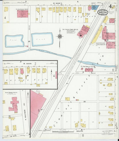 Sanborn Fire Insurance Map from Shelby, Richland County, Ohio (1919), Sheet #0004 - Complete Map Set gallery image, historic Sanborn map, vintage wall art, Ohio Ohio