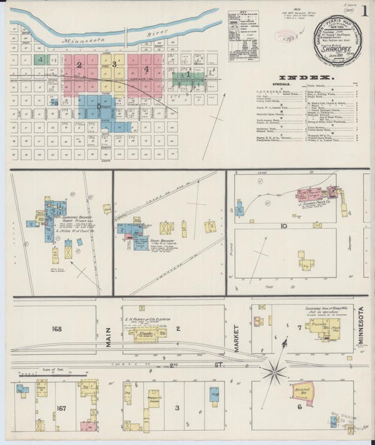 Sanborn Fire Insurance Map from Shakopee, Scott County, Minnesota. (1890) – Map View
