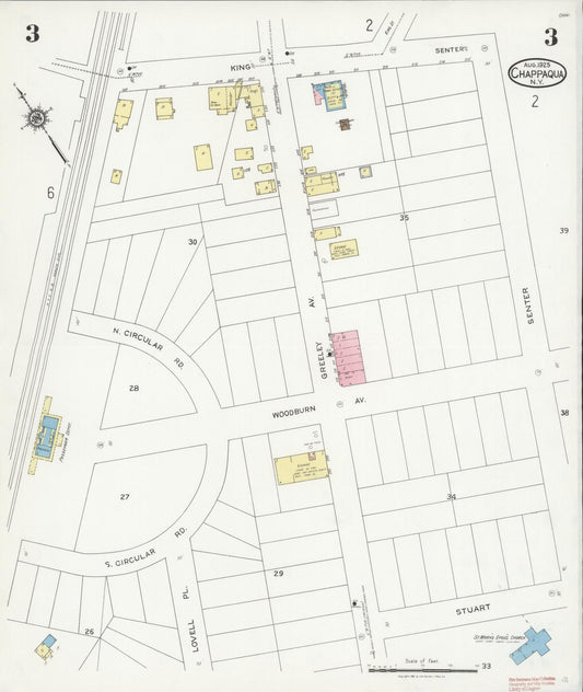Sanborn Fire Insurance Map from Chappaqua, Westchester County, New York (1925), Sheet #0003 - Historic Sanborn Fire Insurance Map Print, vintage old map wall art, antique decor, genealogy gift, New York New York map