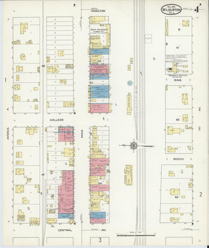 Sanborn Fire Insurance Map from Wilburton, Latimer County, Oklahoma (1913), Sheet #0004 - Complete Map Set gallery image, historic Sanborn map, vintage wall art, Oklahoma Oklahoma