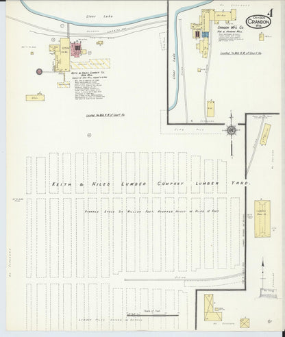 Sanborn Fire Insurance Map from Crandon, Forest County, Wisconsin (1909), Sheet #0004 - Complete Map Set gallery image, historic Sanborn map, vintage wall art, Wisconsin Wisconsin