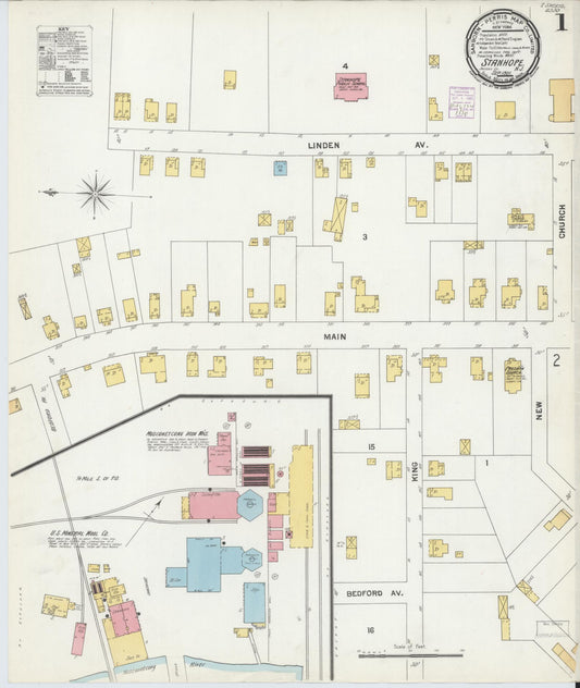 Sanborn Fire Insurance Map from Stanhope, Sussex County, New Jersey. (1901) – Historic Sanborn Fire Insurance Map Print