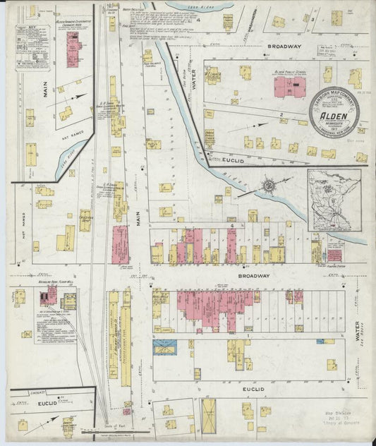 Sanborn Fire Insurance Map from Alden, Freeborn County, Minnesota. (1917) – Map View