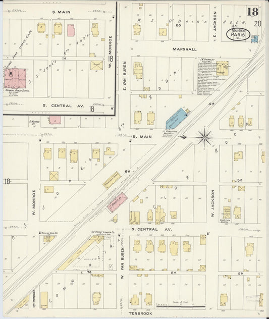 Sanborn Fire Insurance Map from Paris, Edgar County, Illinois (1908), Sheet #0018