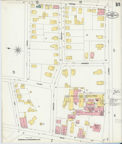 Sanborn Fire Insurance Map from New Britain, Hartford County, Connecticut (1901), Sheet #0018 - Complete Map Set gallery image, historic Sanborn map, vintage wall art, Connecticut Connecticut