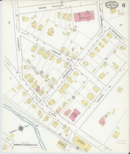 Sanborn Fire Insurance Map from Carlisle, Nicholas County, Kentucky (1916), Sheet #0006 - Complete Map Set gallery image, historic Sanborn map, vintage wall art, Kentucky Kentucky