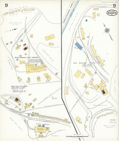 Sanborn Fire Insurance Map from Bangor, Northampton County, Pennsylvania (1923), Sheet #0009 - Complete Map Set gallery image, historic Sanborn map, vintage wall art, Pennsylvania Pennsylvania