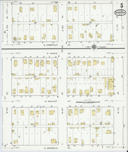Sanborn Fire Insurance Map from Newkirk, Kay County, Oklahoma (1920), Sheet #0005 - Complete Map Set gallery image, historic Sanborn map, vintage wall art, Oklahoma Oklahoma