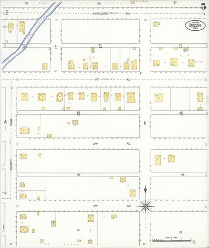 Sanborn Fire Insurance Map from Odessa, Lincoln County, Washington (1909), Sheet #0005 - Complete Map Set gallery image, historic Sanborn map, vintage wall art, Washington Washington