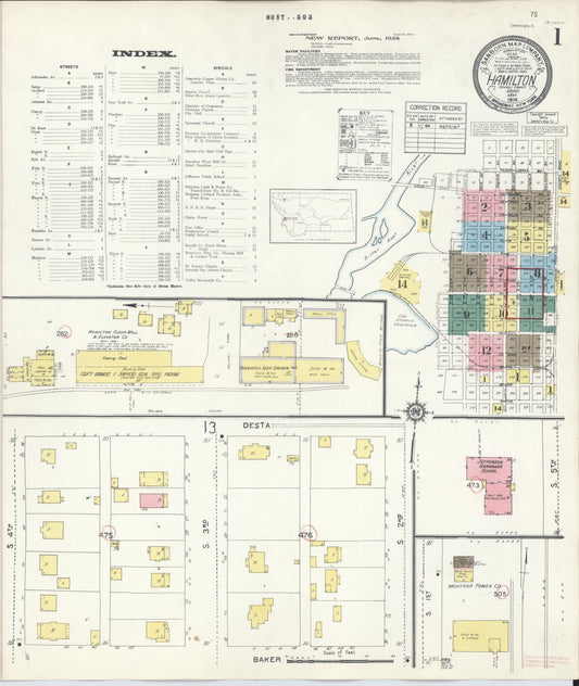 Sanborn Fire Insurance Map from Hamilton, Ravalli County, Montana. (1944) – Historic Sanborn Fire Insurance Map Print
