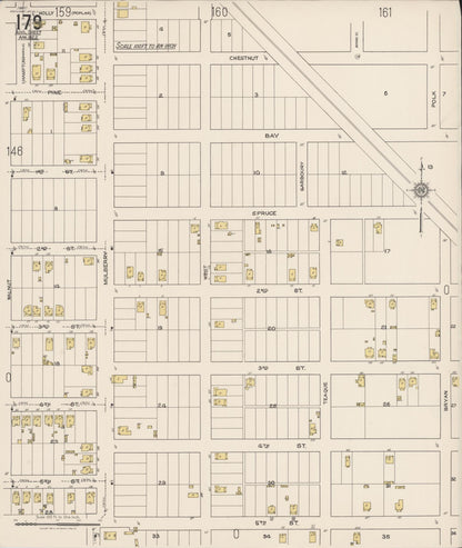 Sanborn Fire Insurance Map from Montgomery, Montgomery County, Alabama (1922), Sheet #0179 - Complete Map Set gallery image, historic Sanborn map, vintage wall art, Alabama Alabama