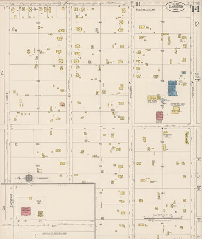 Sanborn Fire Insurance Map from Clarkston, Asotin County, Washington (1922), Sheet #0014 - Complete Map Set gallery image, historic Sanborn map, vintage wall art, Washington Washington