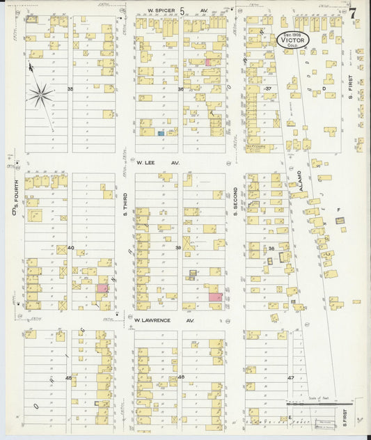 Sanborn Fire Insurance Map from Victor, Teller County, Colorado (1908), Sheet #0007 - Historic Sanborn Fire Insurance Map Print, vintage old map wall art, antique decor, genealogy gift, Colorado Colorado map